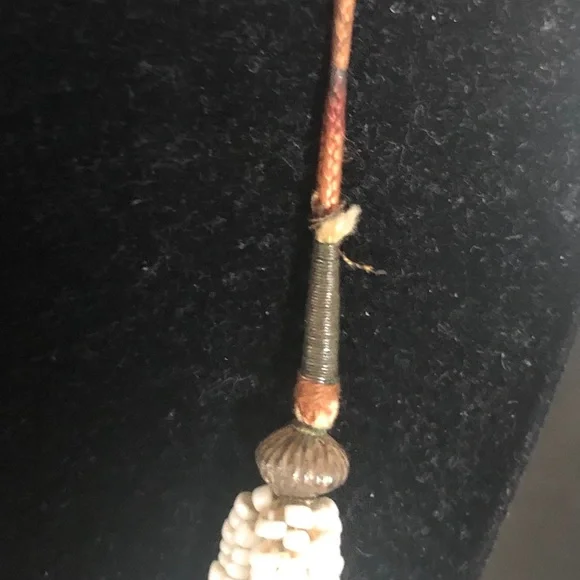 Ethnic Afghan style silver and white bead necklace - Picture 7 of 11